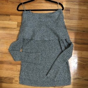 Gray Off The Shoulder Sweater